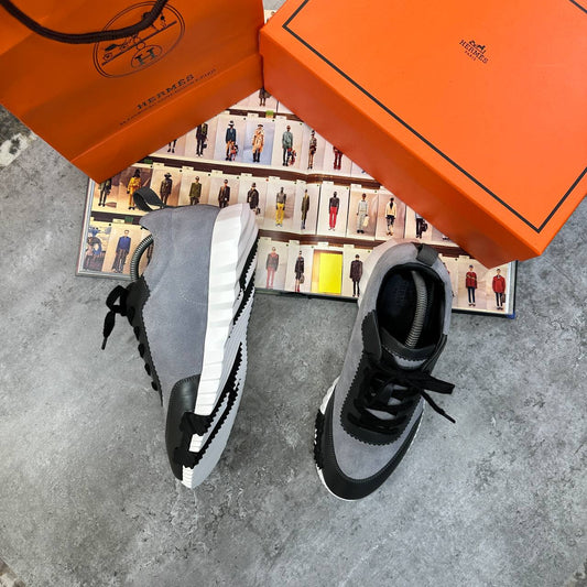 Hermes Gris Orage Bouncing Sneakers Mens UK Reps Superclone Quality