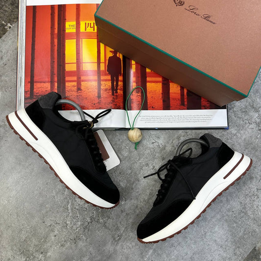 Loro Piana "End Walk" Black Sneakers UK Reps Superclone Quality