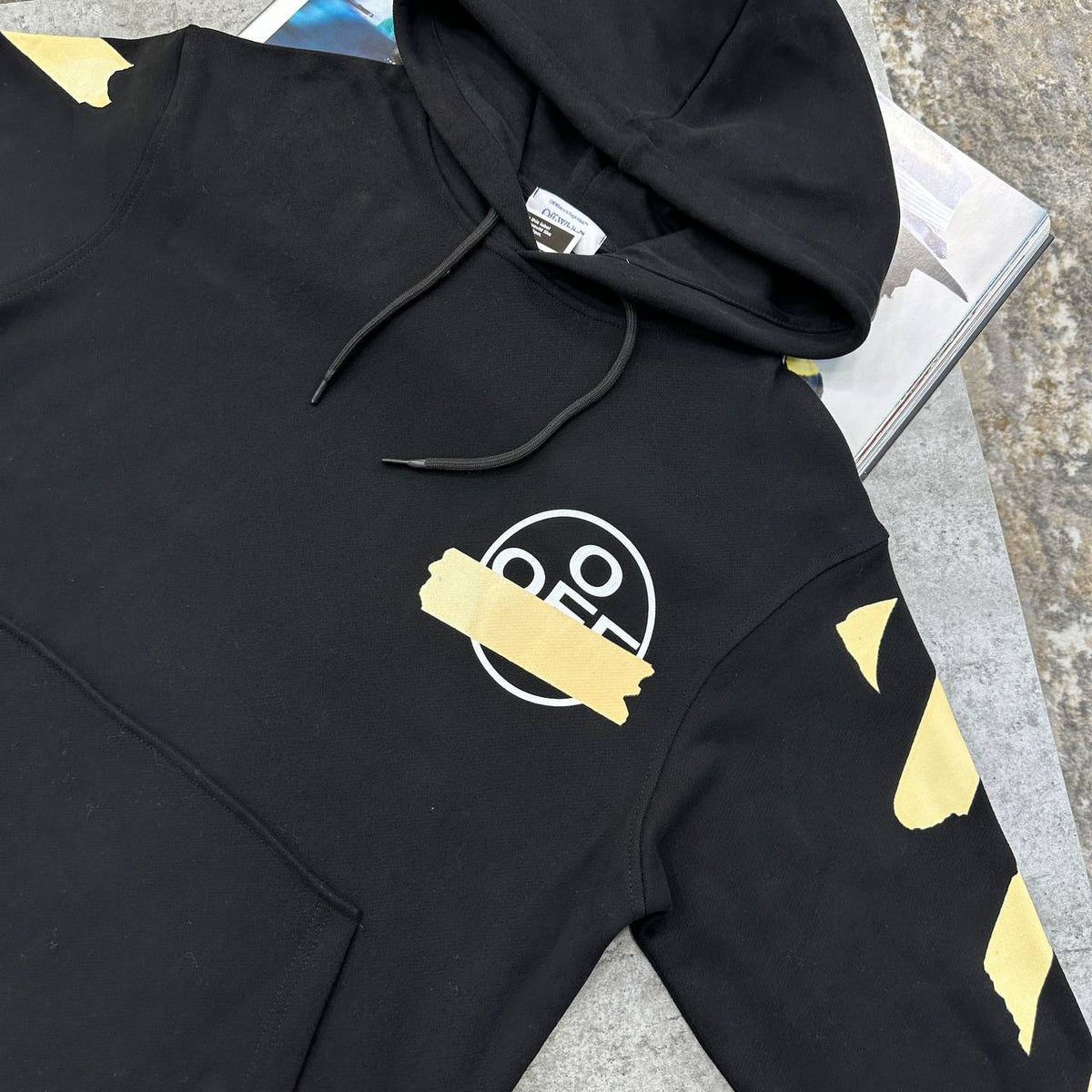 Off White Tape Arrows Hoodie Mens UK Reps Premium Quality