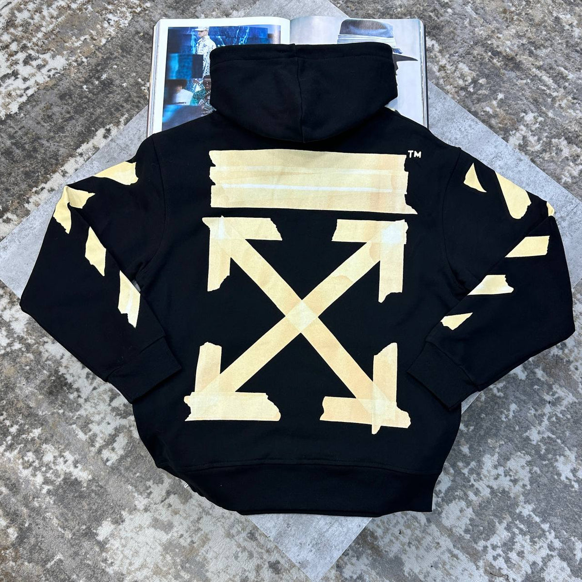 Off White Tape Arrows Hoodie Mens UK Reps Premium Quality