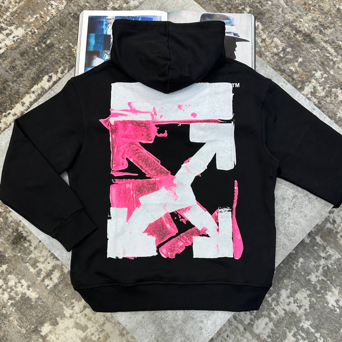 Off White Acrylic Arrows Hoodie Mens UK Reps Premium Quality