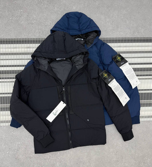 Stone Island Garment Dyed Crinkle Reps Down Jackets Mens in 2 Colors Best Sale UK Reps AAA Quality