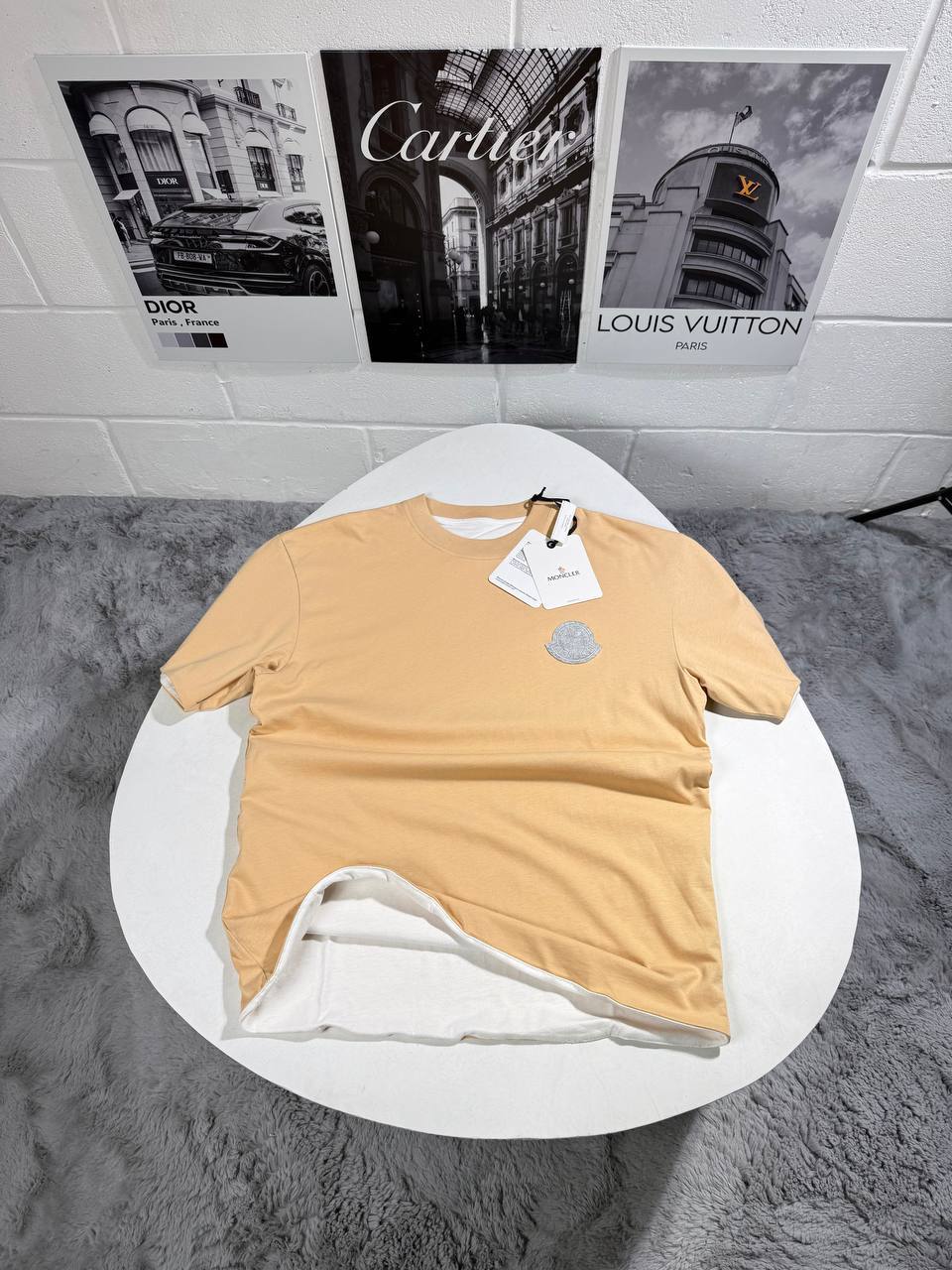 Moncler Logo Reversible T-Shirt Mens in 2 Colors Best Sale UK Reps AAA Quality