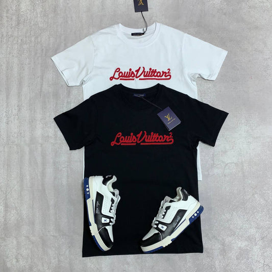 Louis Vuitton X Nigo Embroidered Mockneck T-Shirt Mens in 2 Colors Best Sale UK Reps AAA Quality