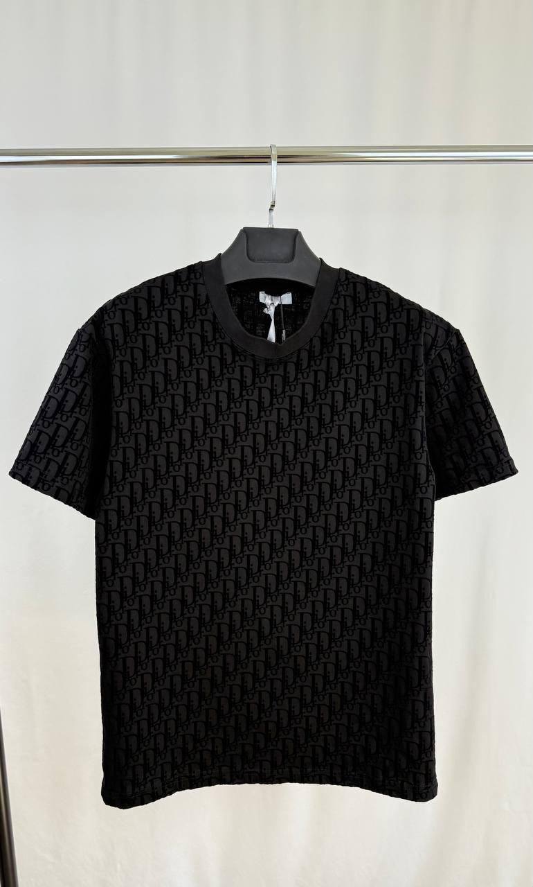 Christian Dior Oblique Relaxed Cotton T-Shirts Mens in Black Color Best Sale UK Reps AAA Quality