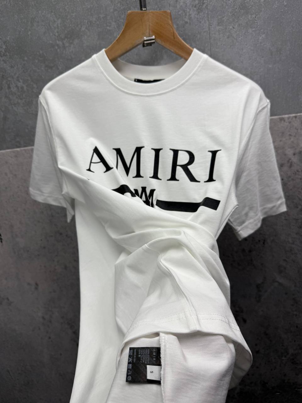 Amiri M.A Logo Print T-Shirts Mens in 2 Colors Best Sale UK Reps AAA Quality