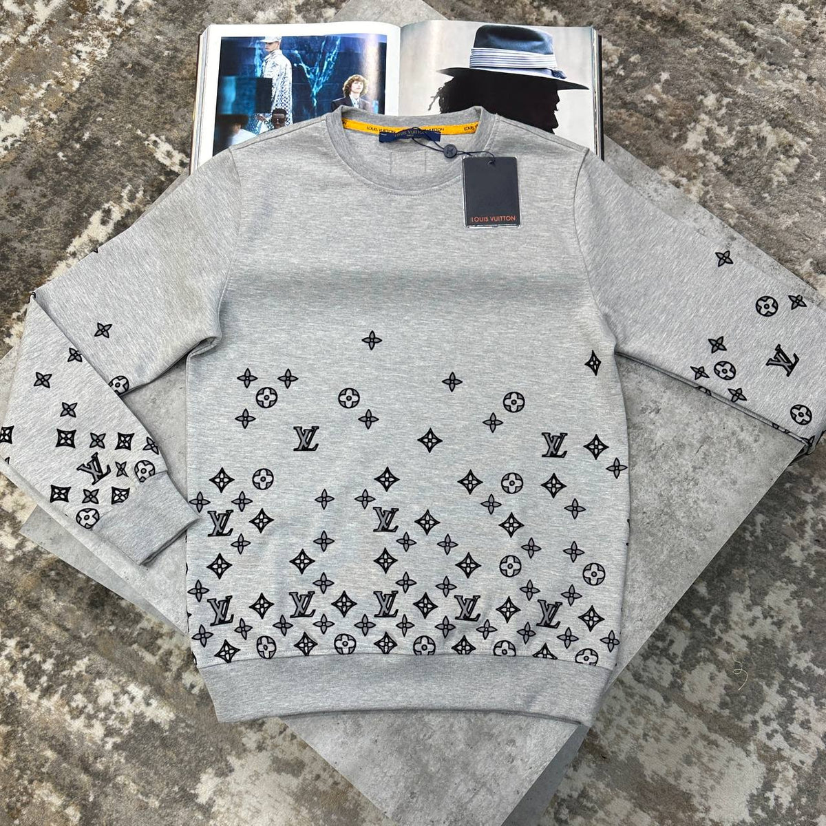 Louis Vuitton Monogram Gradient Crewneck Jumper UK Reps Superclone Quality