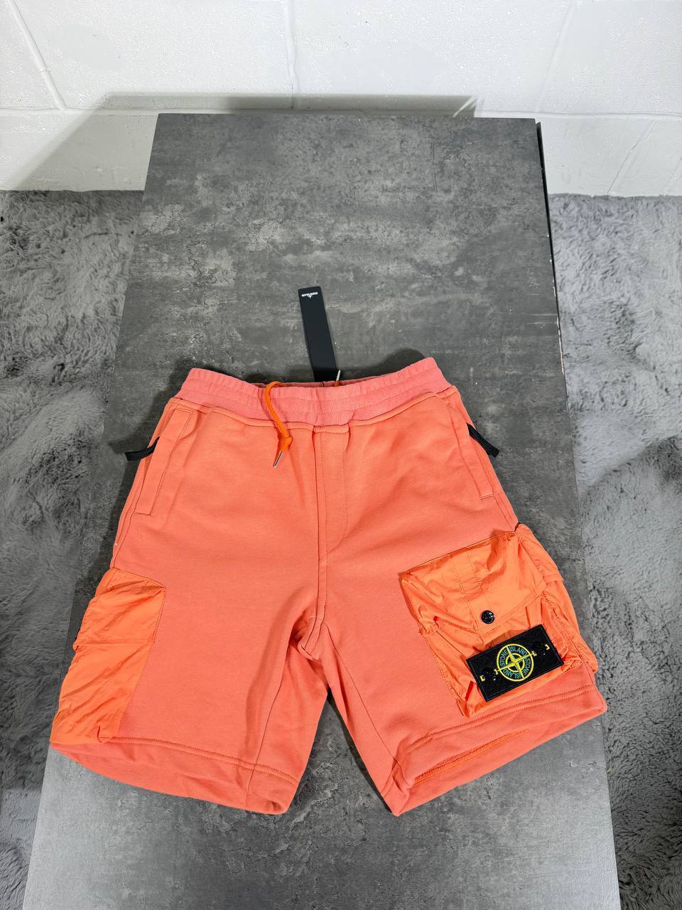 Stone Island Side Pocket Logo Patch Fleece Shorts Mens in Multiple Colors UK Reps AAA Quality