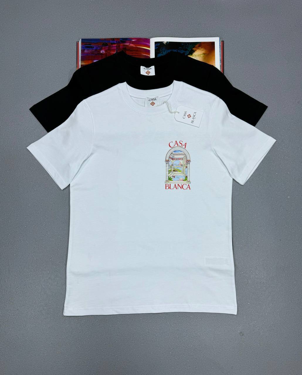 Casablanca Le Passage Printed Tee Mens T-Shirts in 2 Colors UK Reps AAA Quality