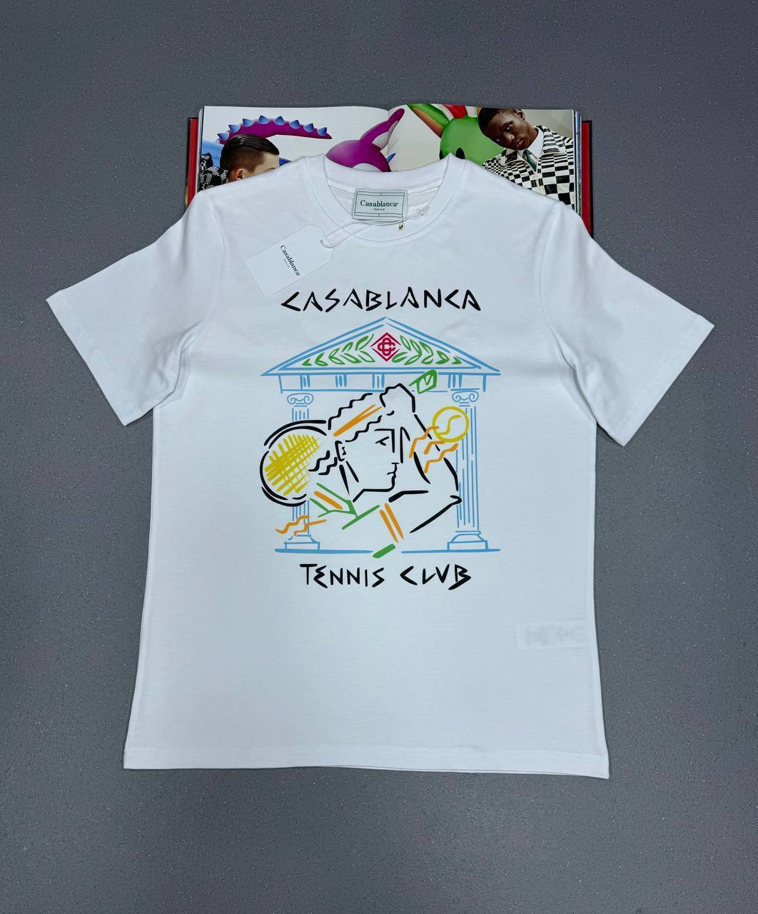 Casablanca Printed Crayon Temple Tennis Club T-shirts Mens in Multiple Colors UK Reps AAA Quality