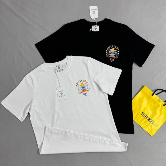 Casablanca Casa Way Mountain Mens T-Shirts in 2 Colors UK Reps AAA Quality