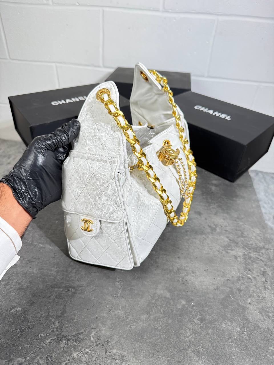 Chanel 25 Small Handbag Caviar Leather Aged Gold Hardware Womens Bag in Multiple Colors UK Reps AAA Quality