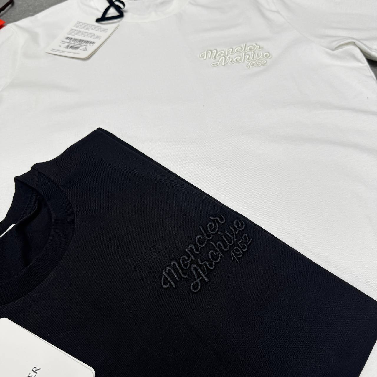 Moncler Logo-Embroidered Cotton T-shirts in 2 Colors Mens UK Reps AAA Quality