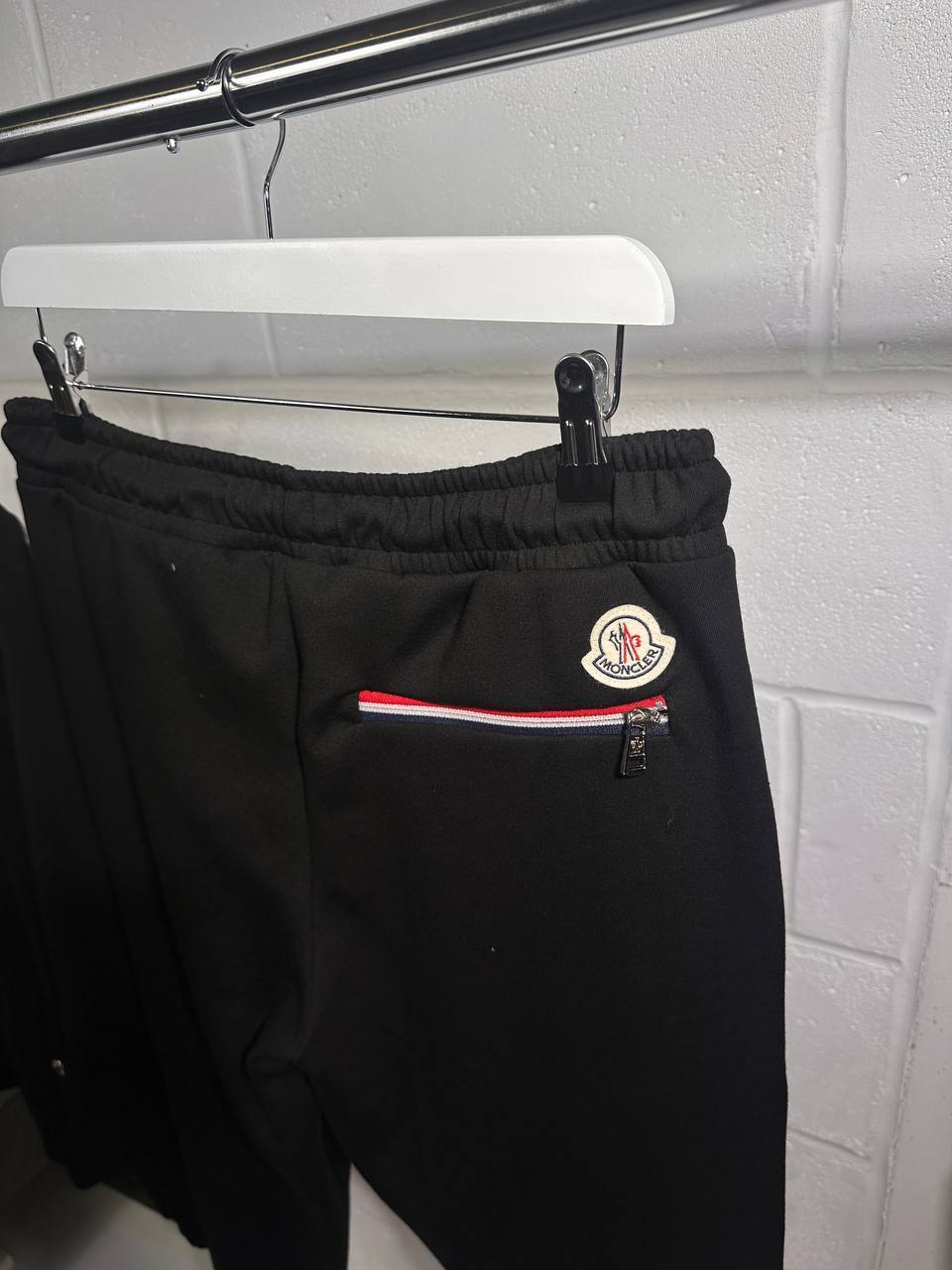 Moncler Tricolour-Trim Cotton Fashion Tracksuits Mens in 2 Colors UK Reps AAA Quality