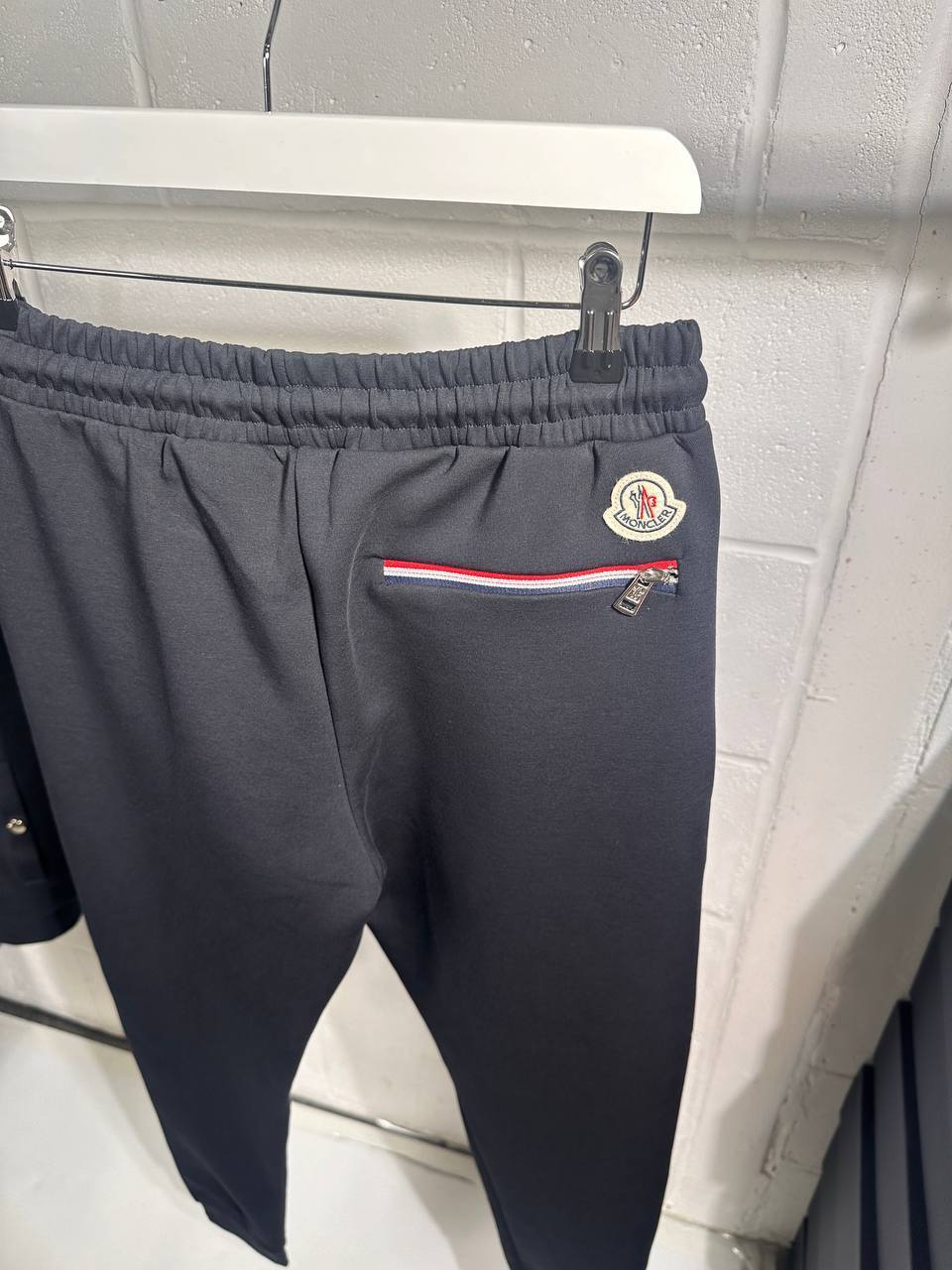 Moncler Tricolour-Trim Cotton Fashion Tracksuits Mens in 2 Colors UK Reps AAA Quality