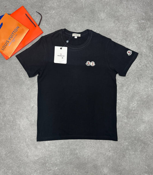 Moncler Double Logo Patch T-Shirts in 2 Colors Slim Fit Mens Best Sale UK Reps AAA Quality