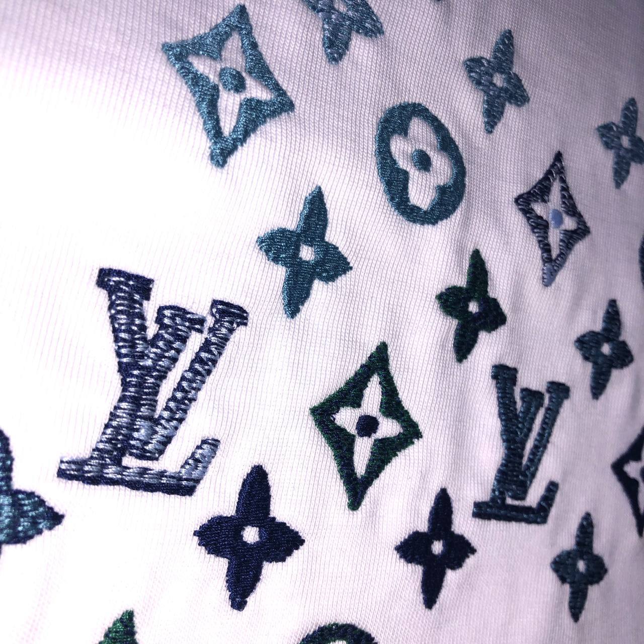 Louis Vuitton Gradient Logo T-Shirt Mens in 2 Colors Best Sale UK Reps AAA Quality