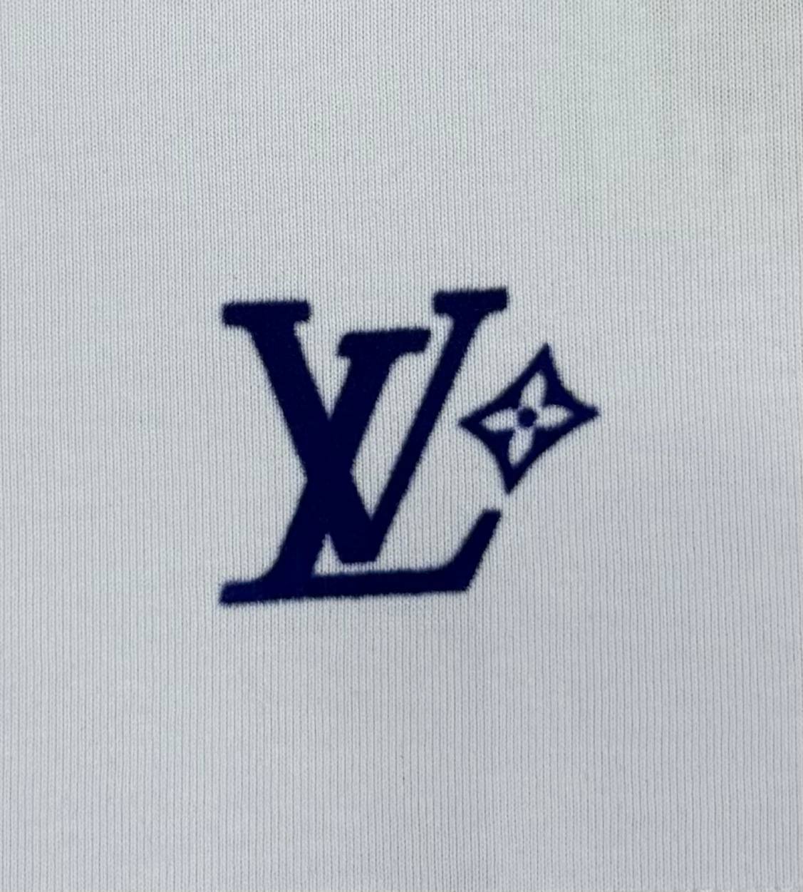 Louis Vuitton LV Le Monde Est À Vous Printed Cotton T-Shirts Mens in 2 Colors UK Reps AAA Quality