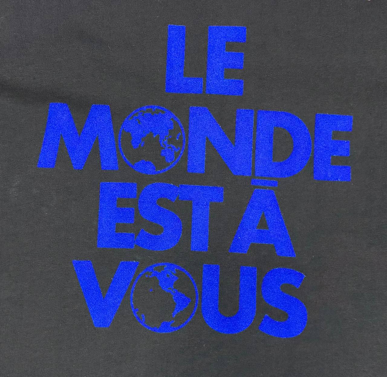Louis Vuitton LV Le Monde Est À Vous Printed Cotton T-Shirts Mens in 2 Colors UK Reps AAA Quality
