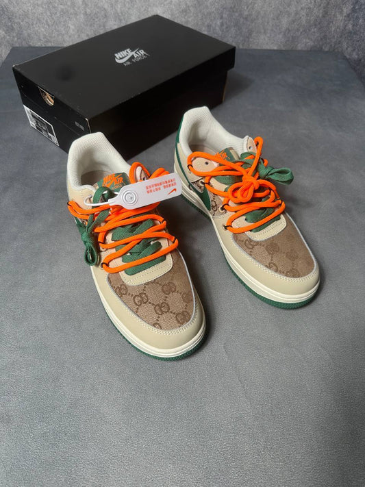 Nike Air Force 1 X Gucci Sneakers Beige, Green Mens Best Sale UK Reps AAA Quality