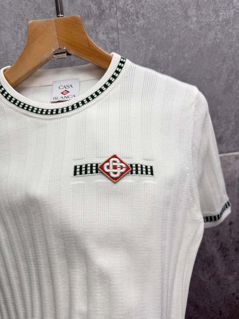 Casablanca Rib Effect Mens T-Shirts in 2 Colors UK Reps AAA Quality