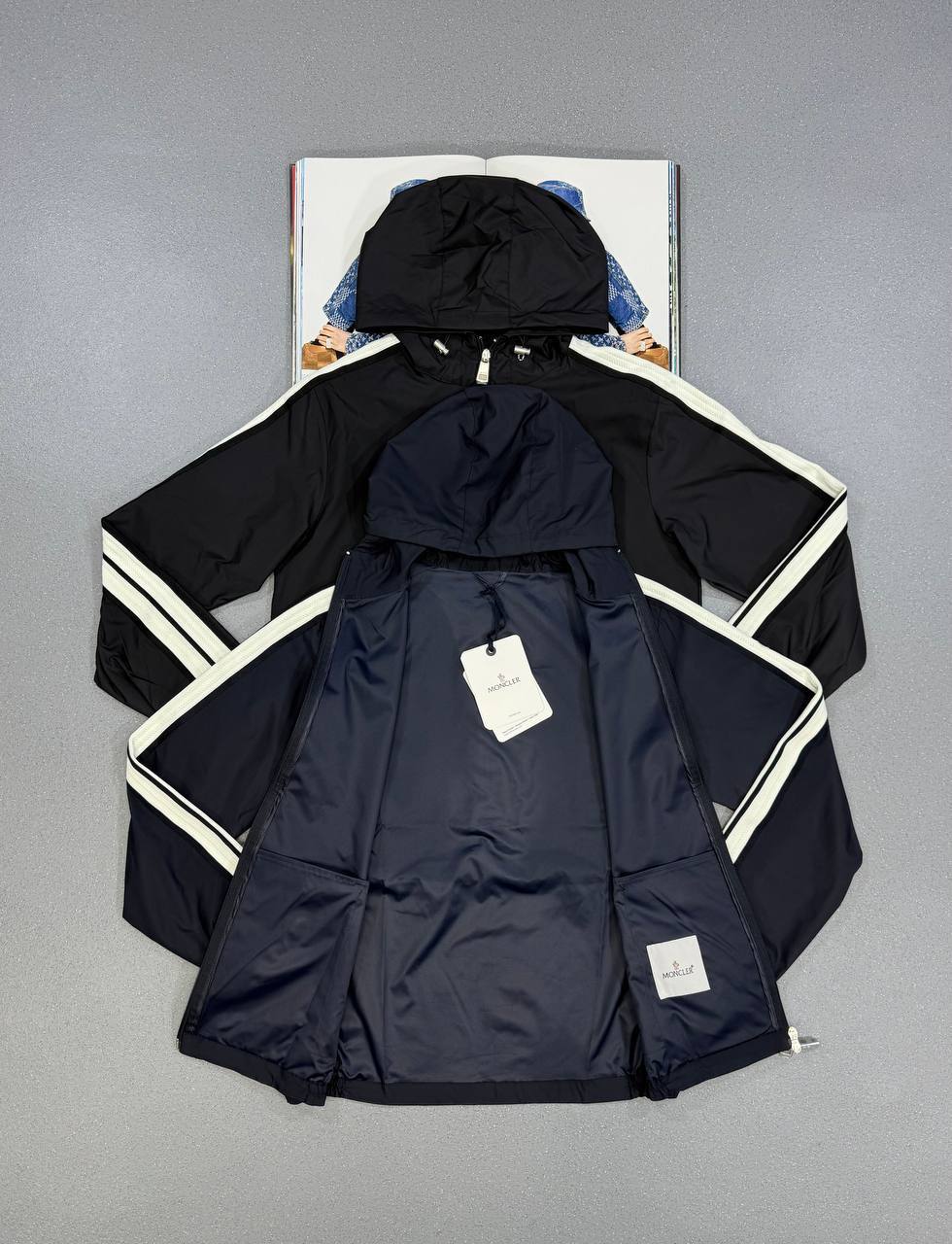 Moncler Olan Micro Soft Hooded Jackets Mens in 2 Colors UK Reps AAA Quality