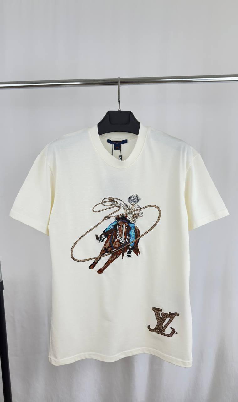Louis Vuitton Graphic Cotton Crewneck T-Shirts in 2 Colors UK Reps AAA Quality