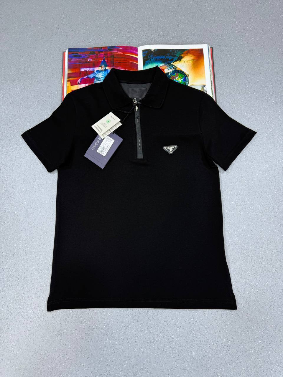 Prada Quarter-Zip Polo Shirts Mens in Multiple Colors UK Reps AAA Quality