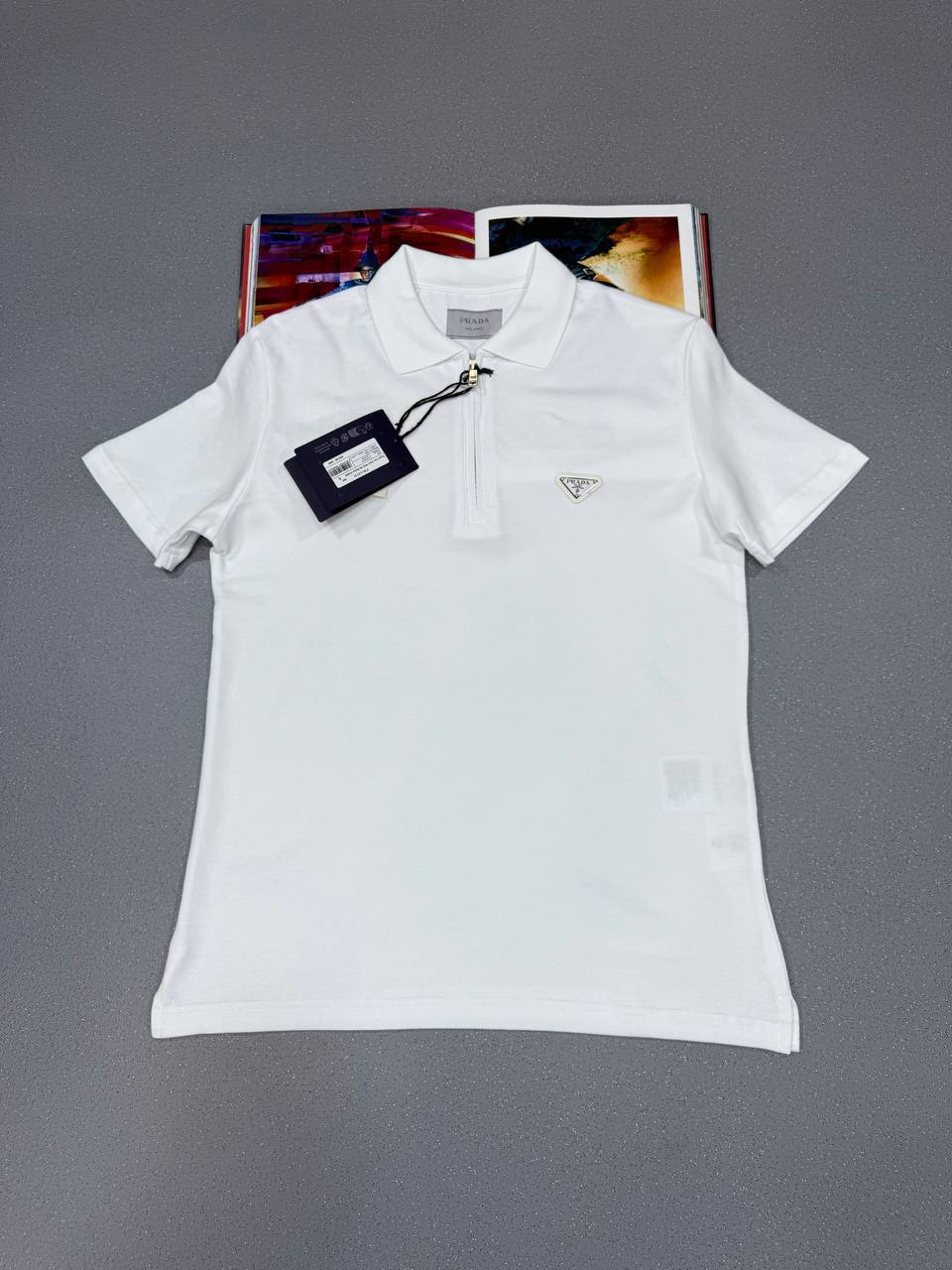 Prada Quarter-Zip Polo Shirts Mens in Multiple Colors UK Reps AAA Quality