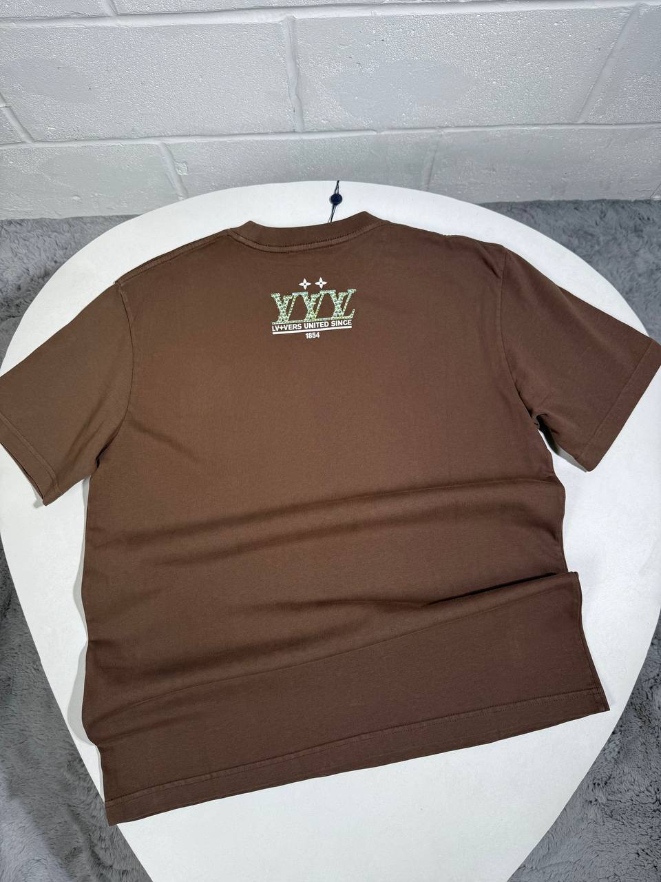 Louis Vuitton Washed Embellished Cotton T-Shirts in Brown Mens UK Reps AAA Quality