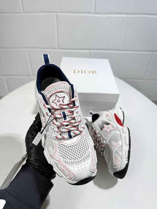 Christian Dior Chrono Sneaker Mesh in Red/Black Womens UK Reps AAA Quality