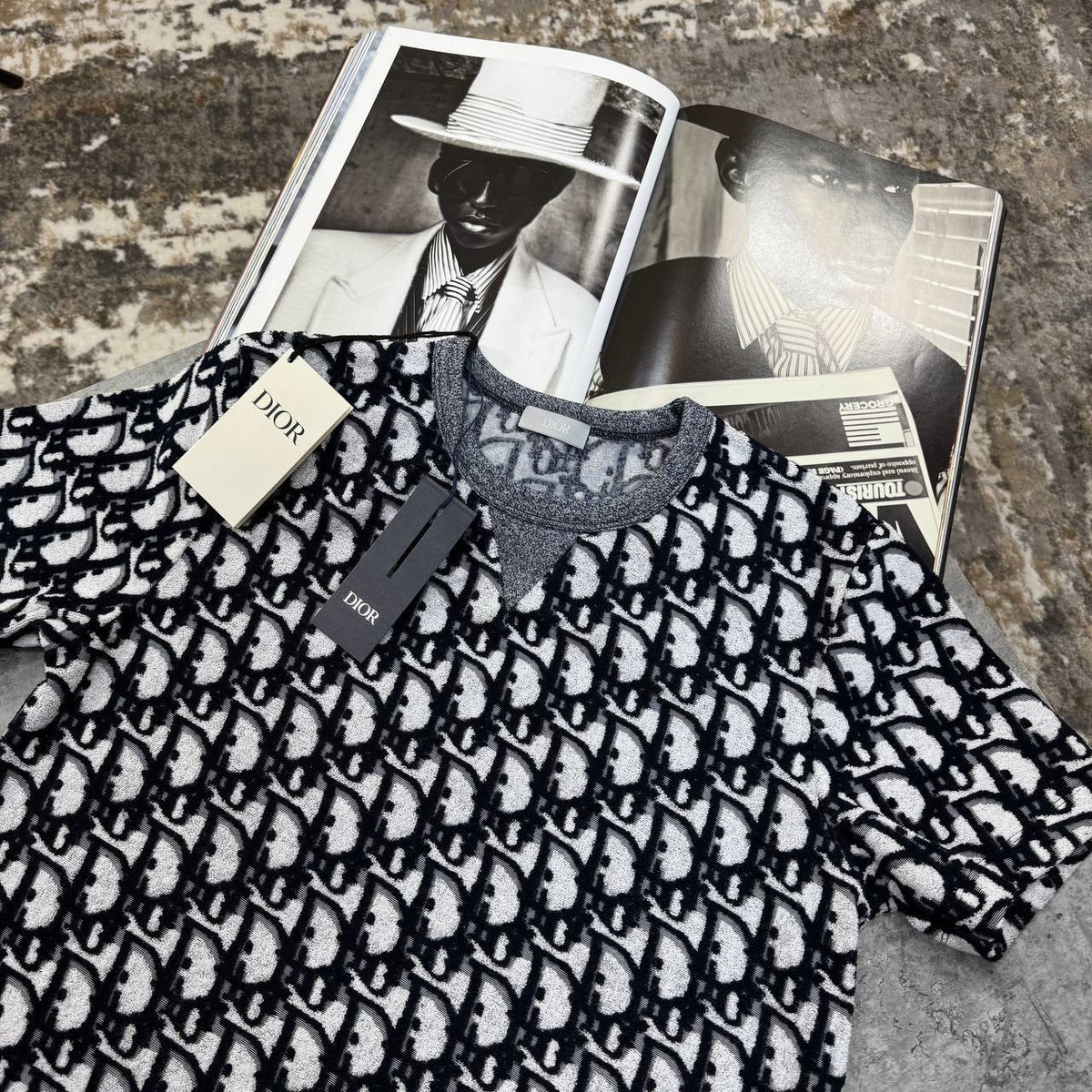 Dior All-Over Woven T-Shirt Mens UK Reps Premium Quality