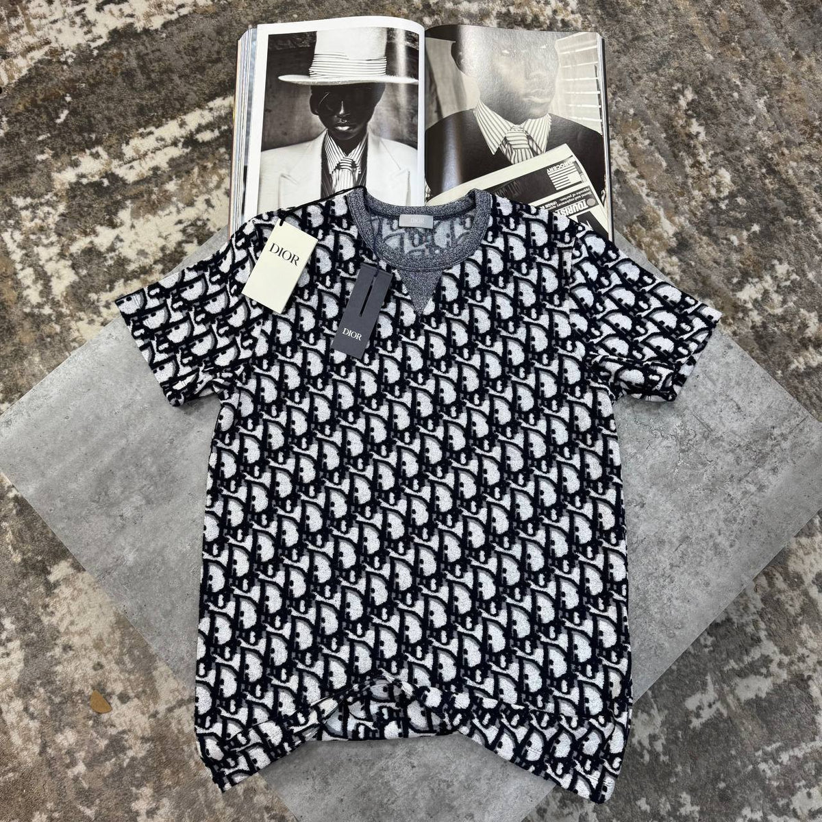 Dior All-Over Woven T-Shirt Mens UK Reps Premium Quality