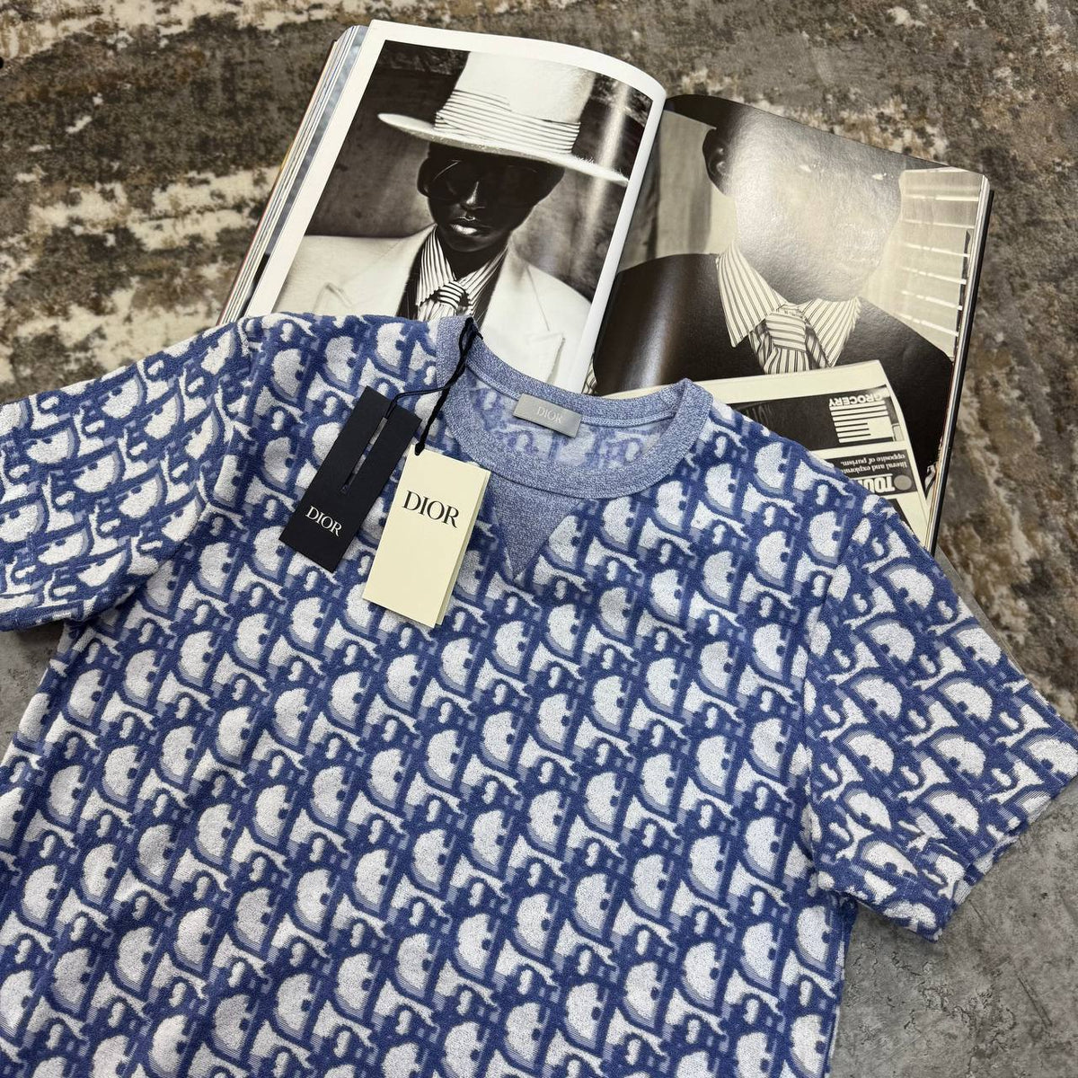 Dior All-Over Woven T-Shirt Mens UK Reps Premium Quality