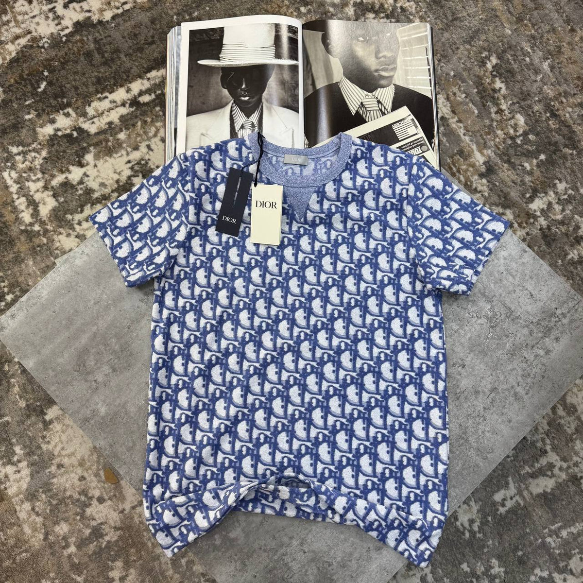Dior All-Over Woven T-Shirt Mens UK Reps Premium Quality