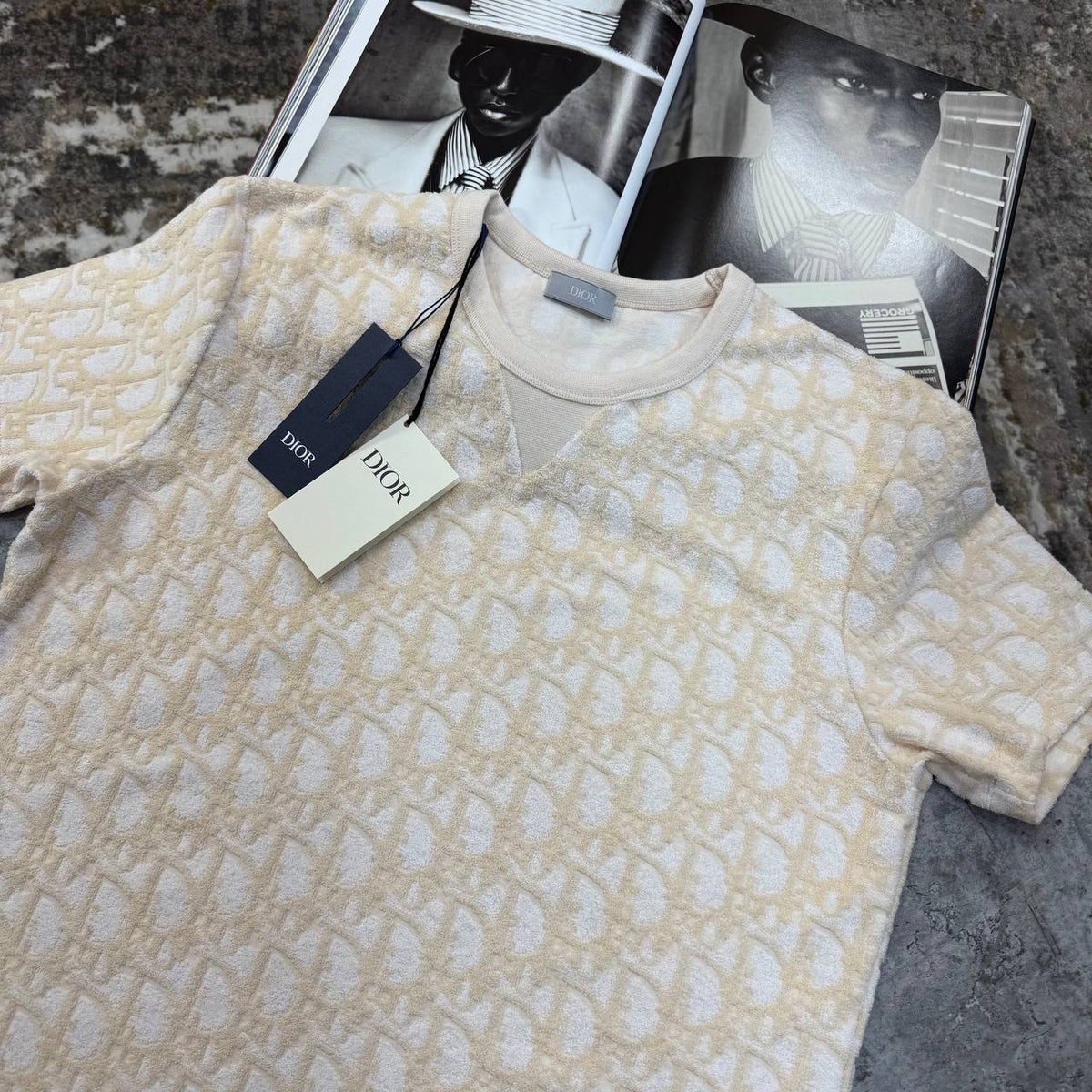 Dior All-Over Woven T-Shirt Mens UK Reps Premium Quality