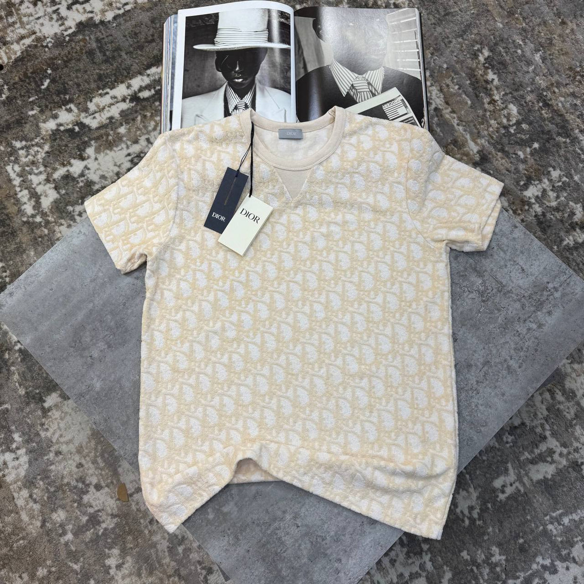 Dior All-Over Woven T-Shirt Mens UK Reps Premium Quality