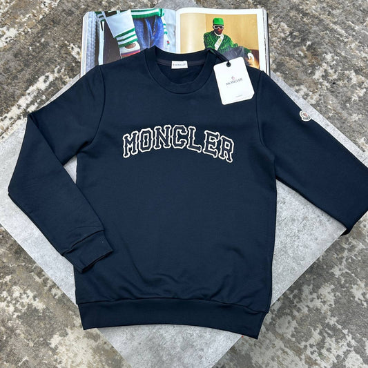 Moncler Drawing Logo Cotton Jumpers Men UK Reps Superclone Quality