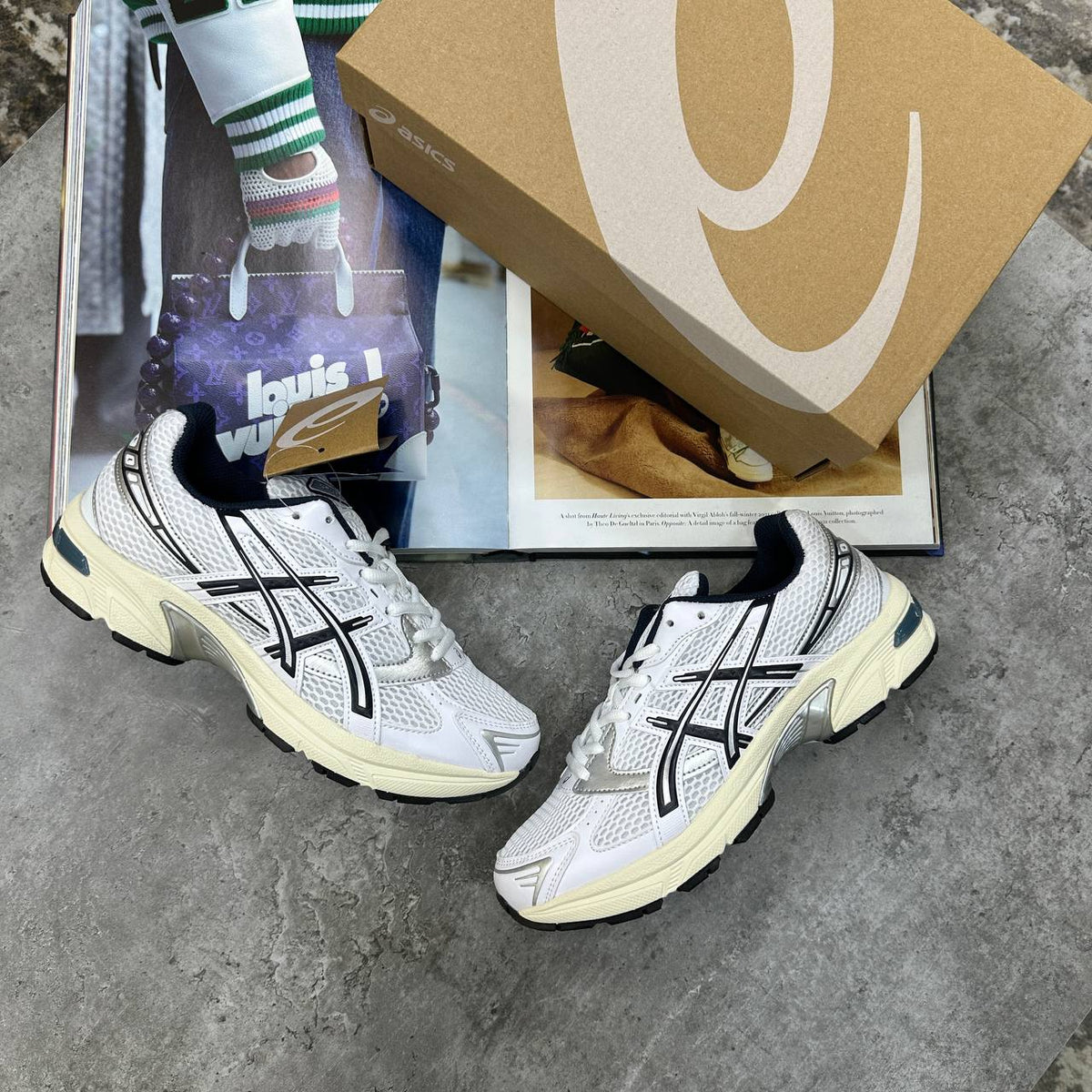 Asics Gel-1130 White / Midnight Womens Trainers UK Reps Superclone Quality