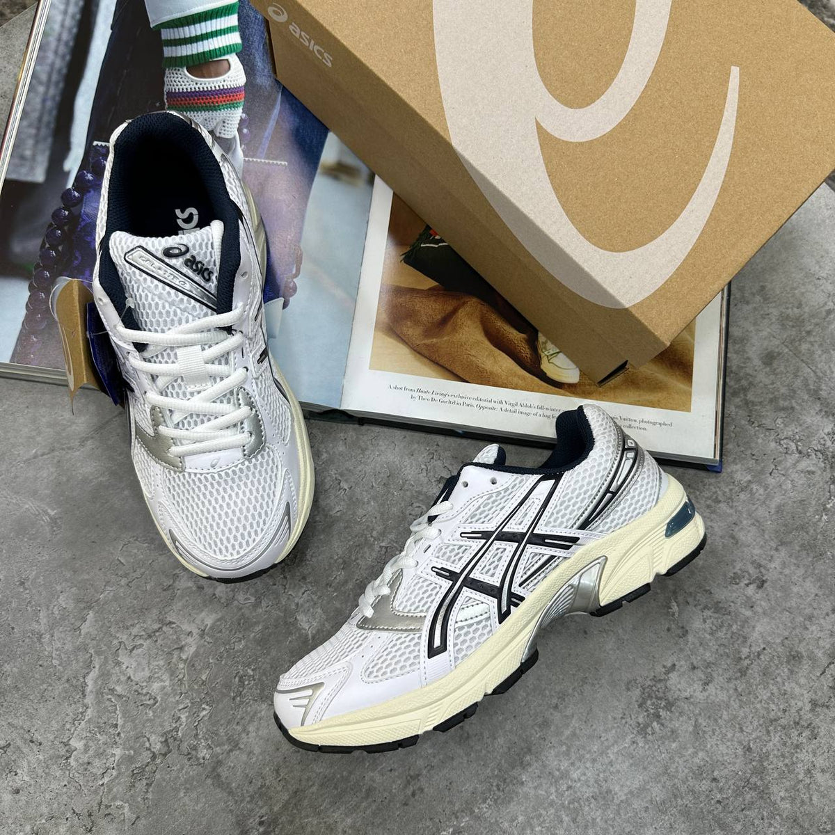 Asics Gel-1130 White / Midnight Womens Trainers UK Reps Superclone Quality