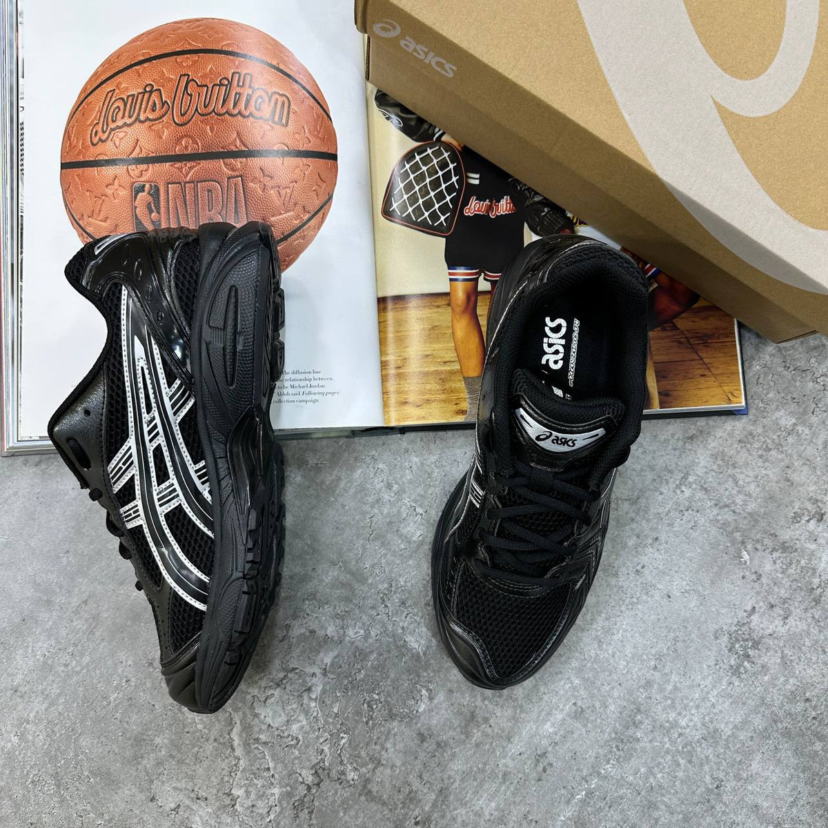 Asics Gel-Nyc Black/Pure Silver Mesh Mens Trainers UK Reps Superclone Quality