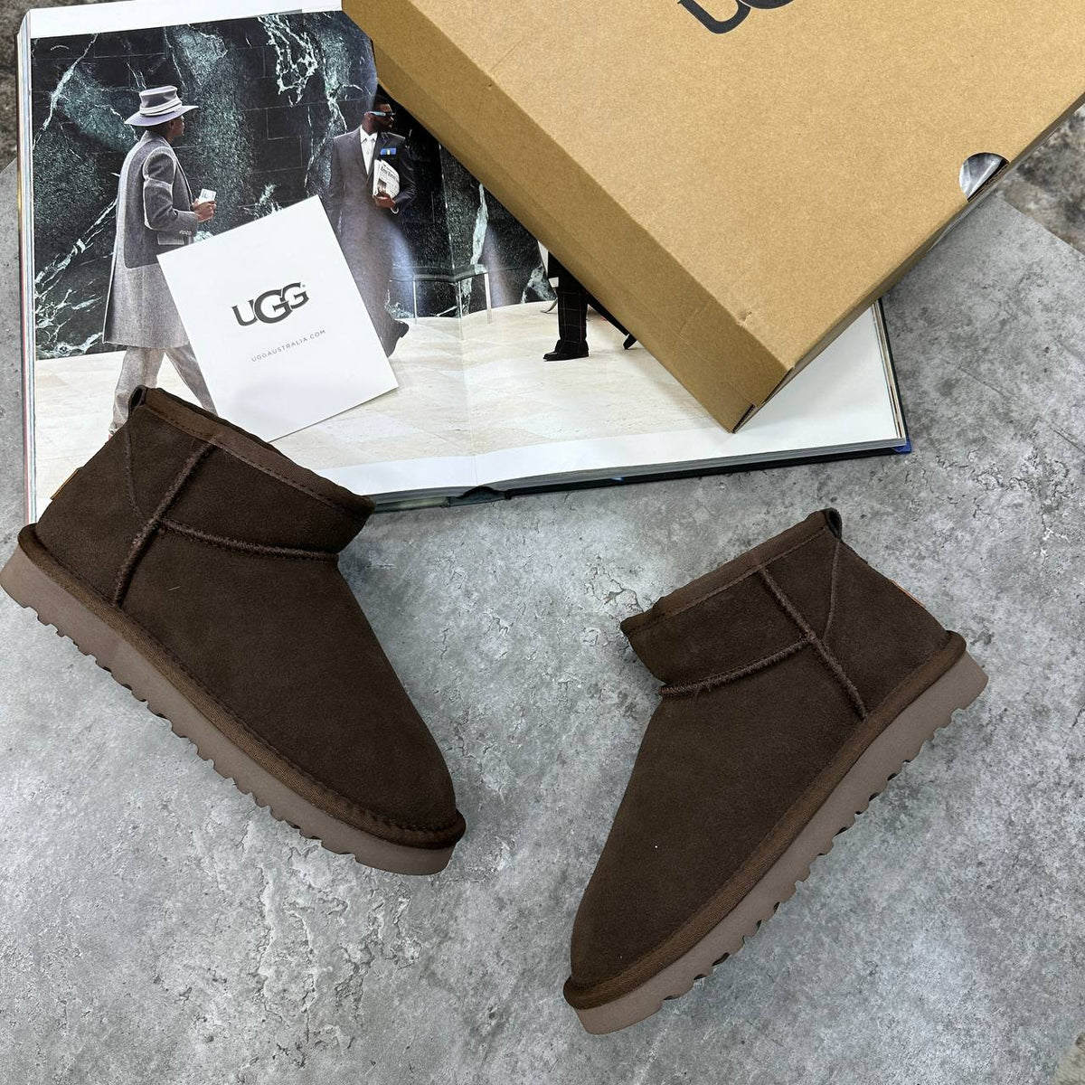 UGG Classic Micro Boots Burnt Cedar Womens UK Reps AAA Quality