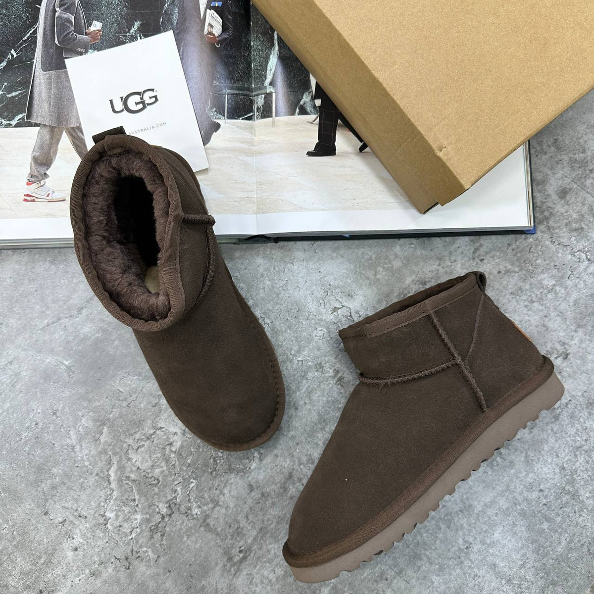 UGG Classic Micro Boots Burnt Cedar Womens UK Reps AAA Quality