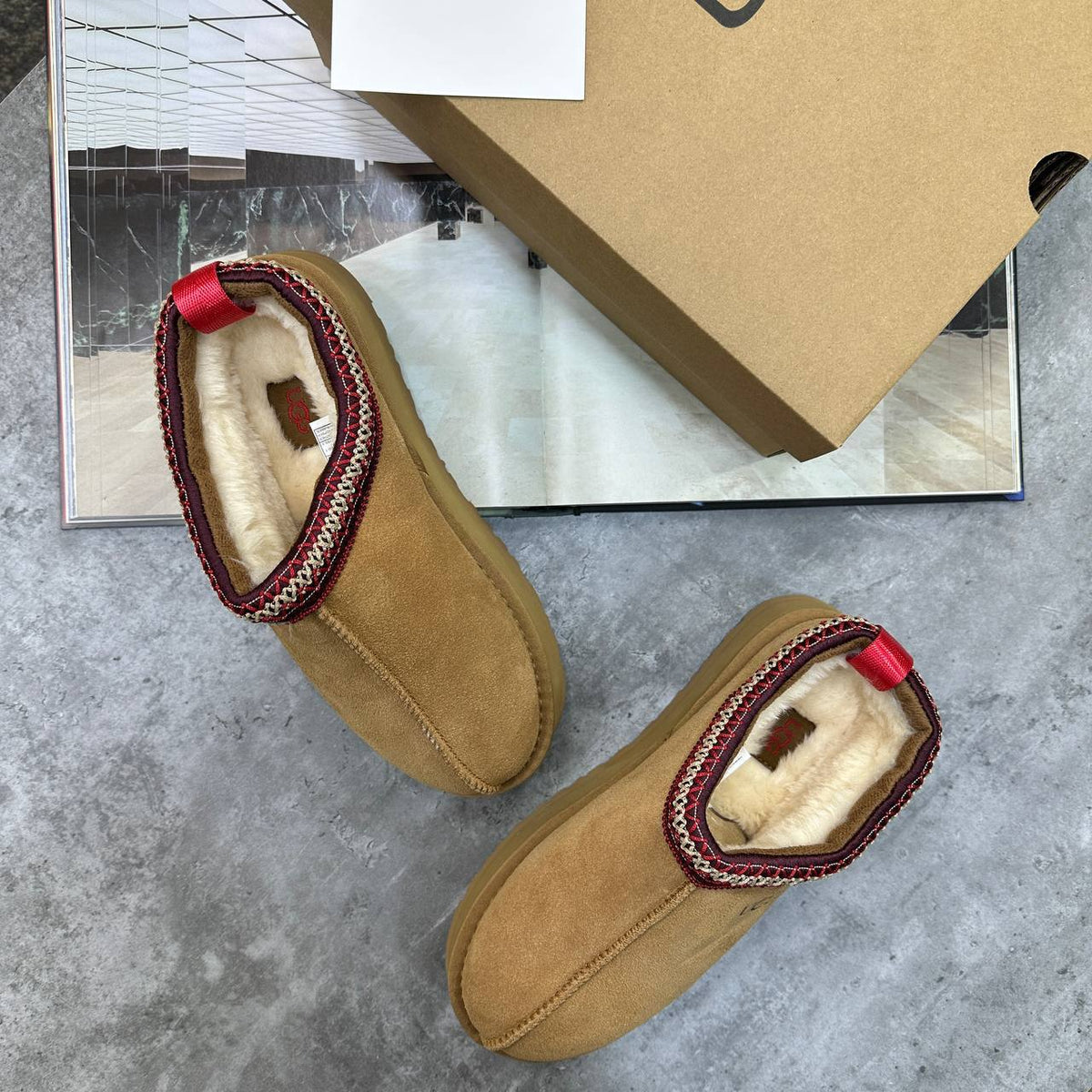 UGG Tazz Platform Slippers Womens UK Reps AAA Quality