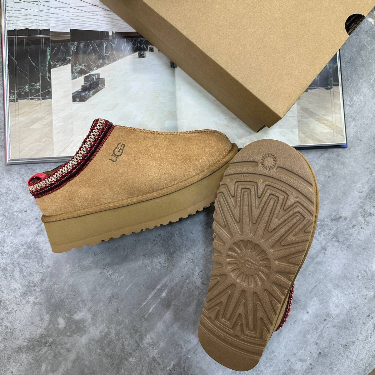UGG Tazz Platform Slippers Womens UK Reps AAA Quality