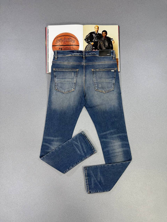 Amiri Blue Stitch Site Denim Rocker Jeans Mens Multiple Waist Sizes Best Sale UK Reps AAA Quality