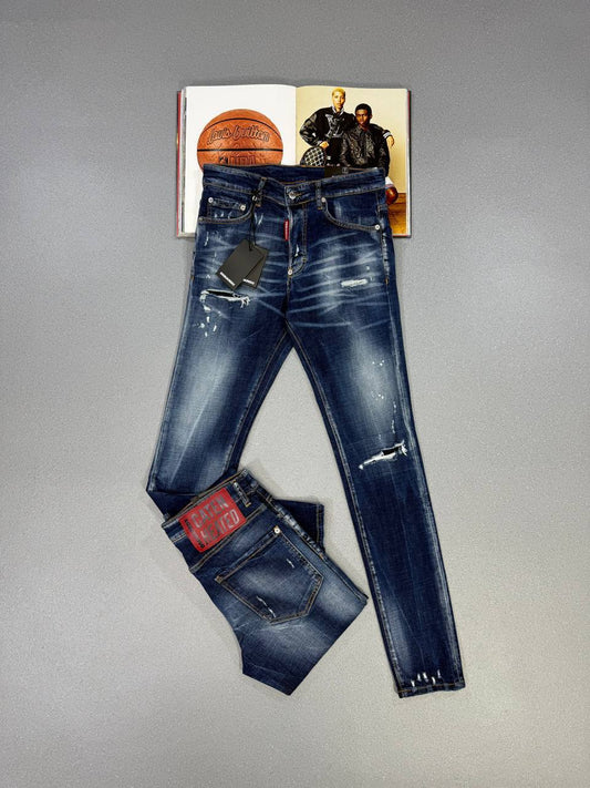 Dsquared2 Tidy Biker Mens Jeans Distressed Denim in 2 Colors Multiple Waist Sizes UK Reps AAA Quality