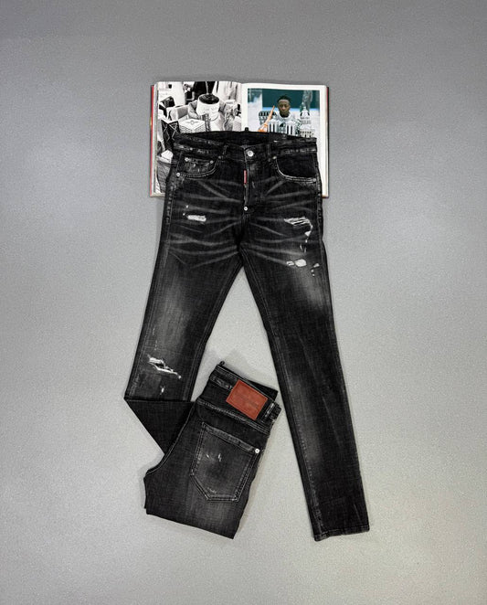 Dsquared2 Skater Stretch Cotton Denim Skinny Jeans Men's Black in Multiple Waist Sizes Best Sale UK Reps AAA Quality