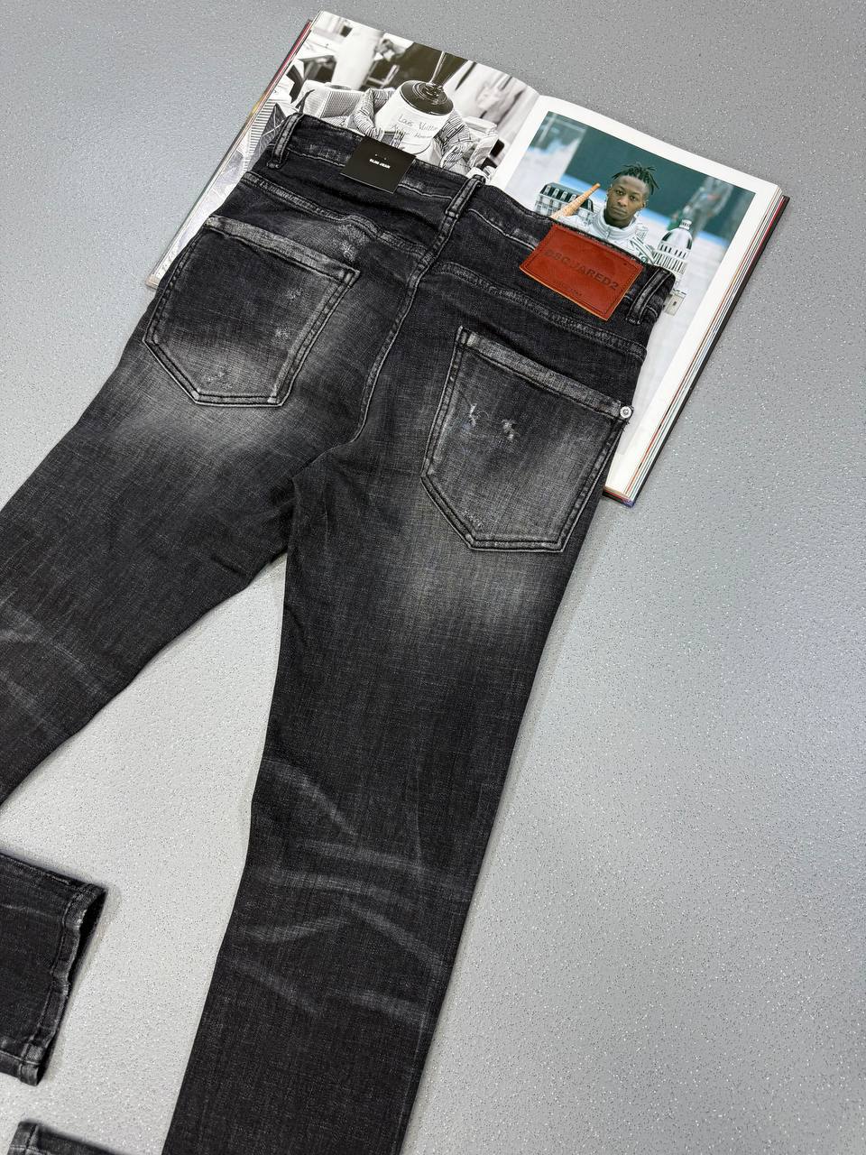 Dsquared2 Skater Stretch Cotton Denim Skinny Jeans Men's Black in Multiple Waist Sizes Best Sale UK Reps AAA Quality