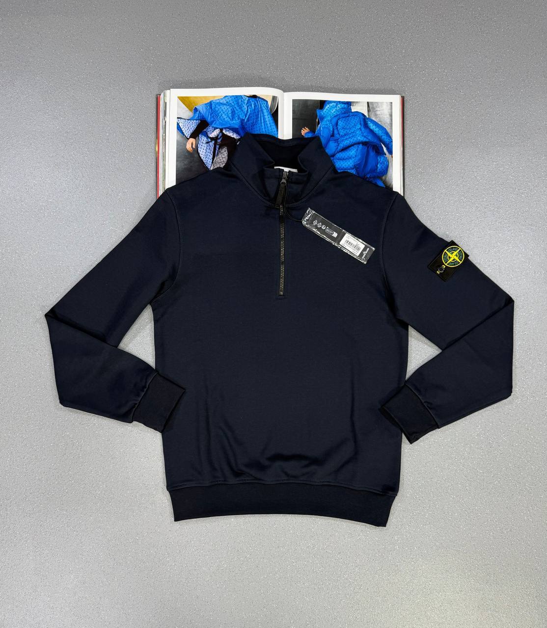 Stone Island Half Zip Sweatshirts Fleece Logo Patch in Multiple Colors UK Reps AAA Quality